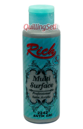 Rich Multi Surface 120 cc Akrilik Boya - Rich Antik Gri 2242 Hobi Boyası