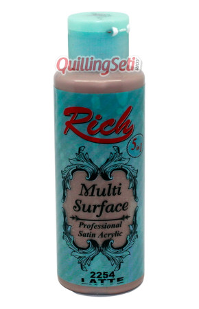 Rich Multi Surface 120 cc Akrilik Boya - Rich Latte 2254 Hobi Boyası