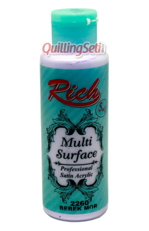 Rich Multi Surface 120 cc Akrilik Boya - Rich Bebek Mor 2260 Hobi Boyası