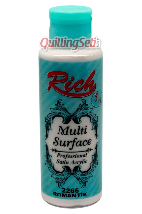 rich multi surface 120 cc akrilik boya - rich romantik 2266 hobi boyası, rch-ms-2266, rich multi surface akrilik boya 120 ml, Rich