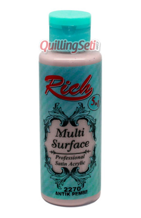 Rich Multi Surface 120 cc Akrilik Boya - Rich Antik Pembe 2270 Hobi Boyası
