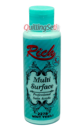 Rich Multi Surface 120 cc Akrilik Boya - Rich Mint Yeşili 2278 Hobi Boyası