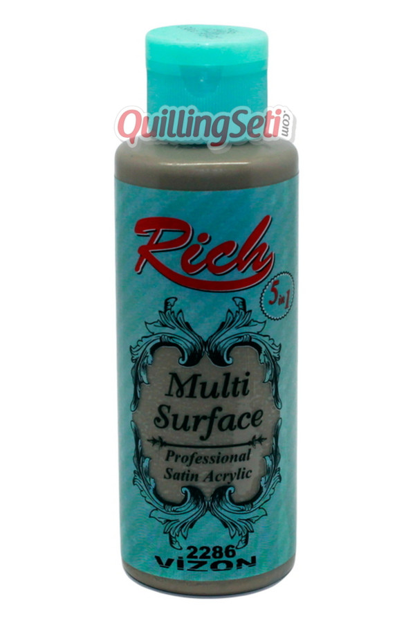 rich multi surface 120 cc akrilik boya - rich vizon 2286 hobi boyası, rch-ms-2286, rich multi surface akrilik boya 120 ml, Rich