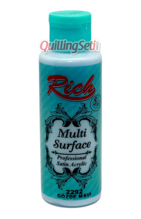 Rich Multi Surface 120 cc Akrilik Boya - Gözde Mavi 2292 Hobi Boyası