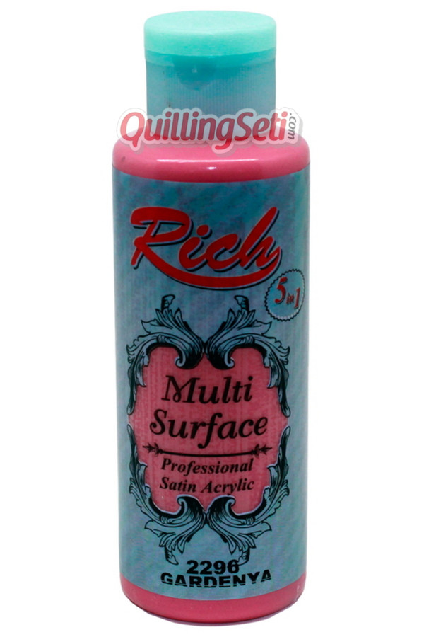 rich multi surface 120 cc akrilik boya - gardenya 2296 hobi boyası, rch-ms-2296, rich multi surface akrilik boya 120 ml, Rich