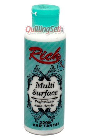Rich Multi Surface 120 cc Akrilik Boya - Kar Tanesi 2298  Hobi Boyası