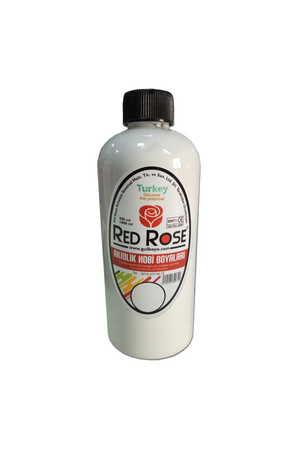 akrilik hobi boyası beyaz renk 500ml, ahb-0010, hobi boyaları, Quilling Seti