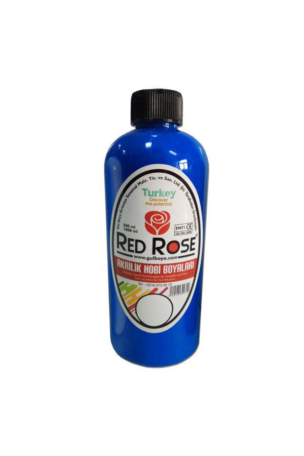 akrilik hobi boyası mavi renk 500ml, ahb-0003, hobi boyaları, Quilling Seti