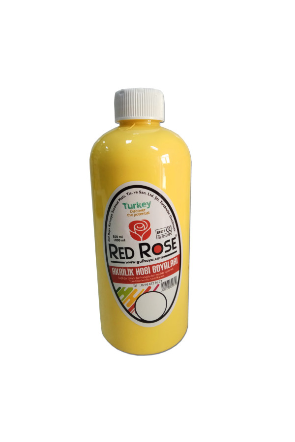 akrilik hobi boyası sarı renk 500ml, ahb-0004, hobi boyaları, Quilling Seti