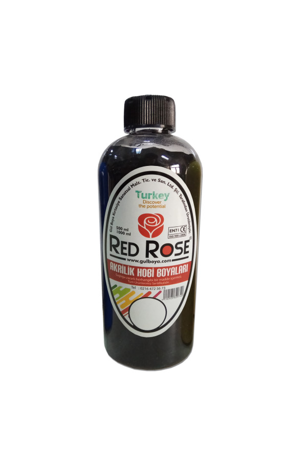 akrilik hobi boyası siyah renk 500ml, ahb-0009, hobi boyaları, Quilling Seti