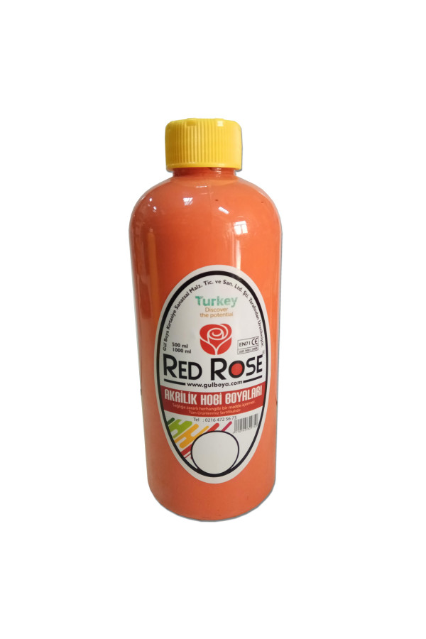 akrilik hobi boyası turuncu renk 500ml, ahb-0008, hobi boyaları, Quilling Seti