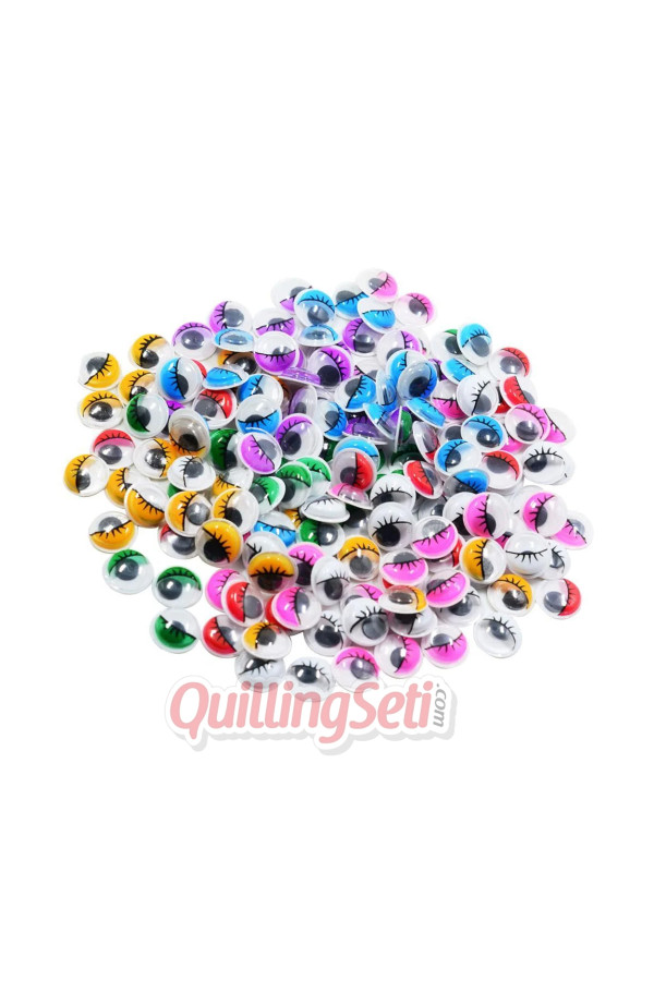 oynar göz  renkli 12 mm 4000 adetli, 8690001087302renkli, eğitim gereçleri, Quilling Seti