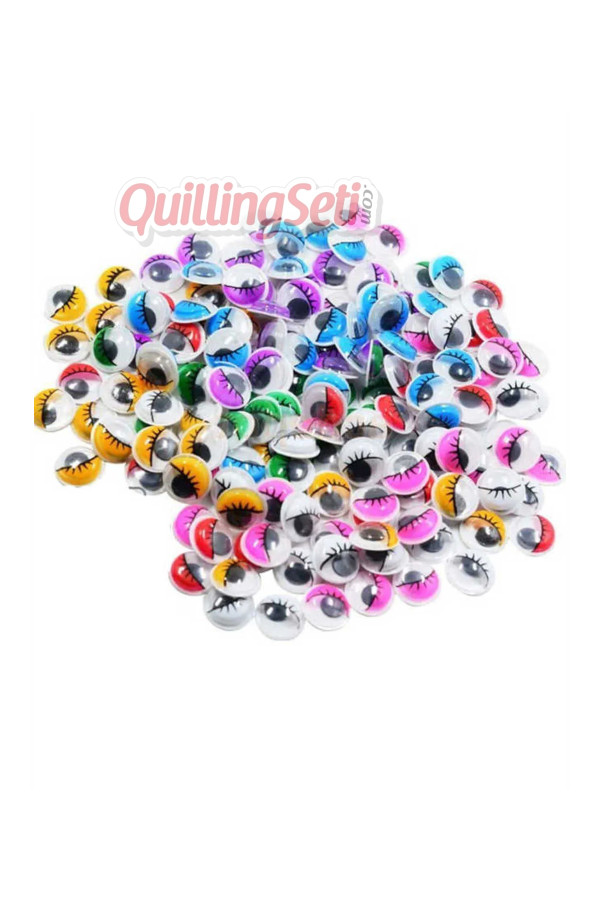 oynar göz  renkli 15 mm 2000 adetli, 8690001087302renkli15, eğitim gereçleri, Quilling Seti