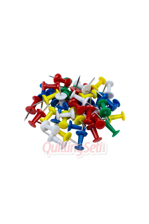 harita çivisi renkli 18li kutu, 8691217031509, ofis - büro malzemeleri, Quilling Seti