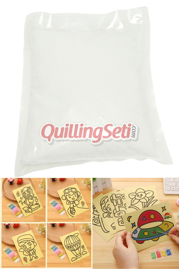 beyaz renk kum boyama kumu, aktivite kumu, oyun kumu, dekoratif renkli kum, beyaz-renk-kum-boya-kumu, i̇ş eğitimi malzemeleri, Quilling Seti