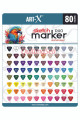 rich art-x sketch marker duo marker 80 renk set çift uçlu su bazlı boyama kalemi, 7282374180513, boya kalemi, keçeli kalem, hobi kelemi, marker kalem,  Rich