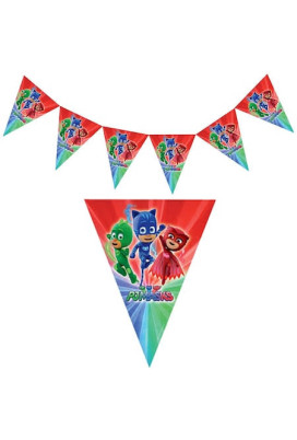Pj Maskeliler İpli Parti Kutlama Bayrağı Üçgen