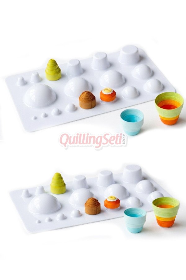 üç boyutlu quilling şablon cetveli - ekonomik şablon, qbs3-0001-eko, quilling şablonları,