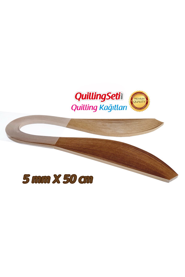 quilling kağıdı - açık kahverengi renk 5mm 100lü, hn-041-5m, 5 mm 100 adetli tek renk quilling kağıtları, Quilling Seti