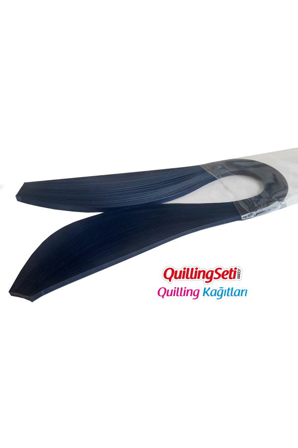 quilling kağıdı - koyu lacivert (parliement mavisi) renk 5mm 100lü, hn-033-5m, 5 mm 100 adetli tek renk quilling kağıtları