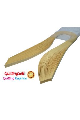 Quilling Kağıdı - Krem Renk 1 cm  100 Adetli