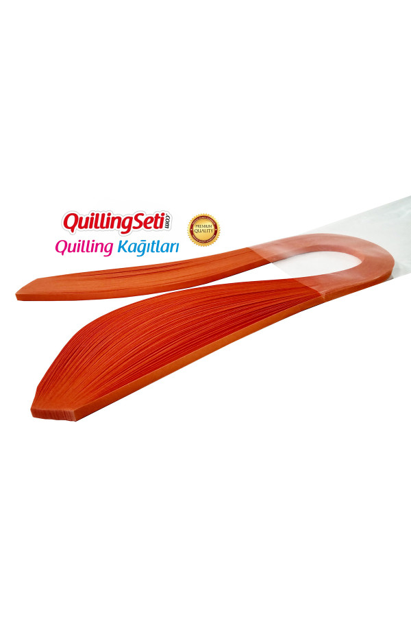quilling kağıdı - turuncu renk 100lü, hn-013-5m, 5 mm 100 adetli tek renk quilling kağıtları, Quilling Seti