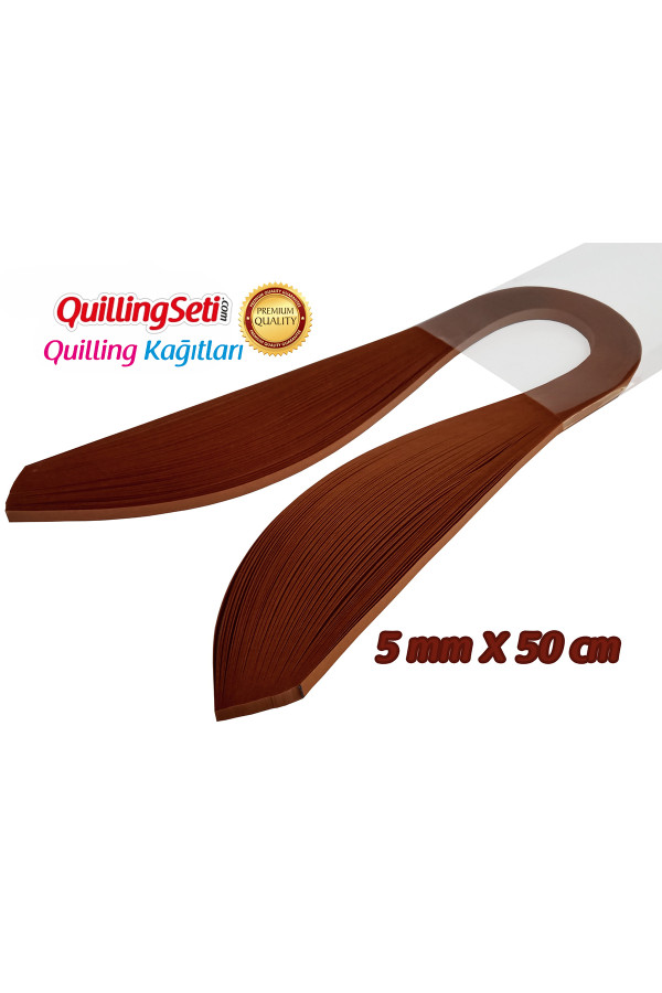Quilling Kağıdı - Kiremit Kırmızı Renk 5mm 100lü
