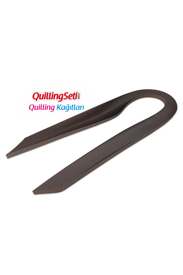 quilling kağıdı - koyu gri (antrasit) renk 5mm 100lü, hn-044-5m, 5 mm 100 adetli tek renk quilling kağıtları, Quilling Seti