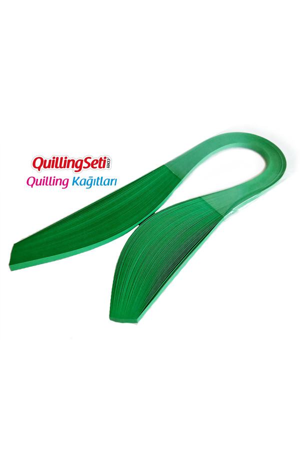 quilling kağıdı - koyu yeşil renk 100lü, hn-039-5m, 5 mm 100 adetli tek renk quilling kağıtları