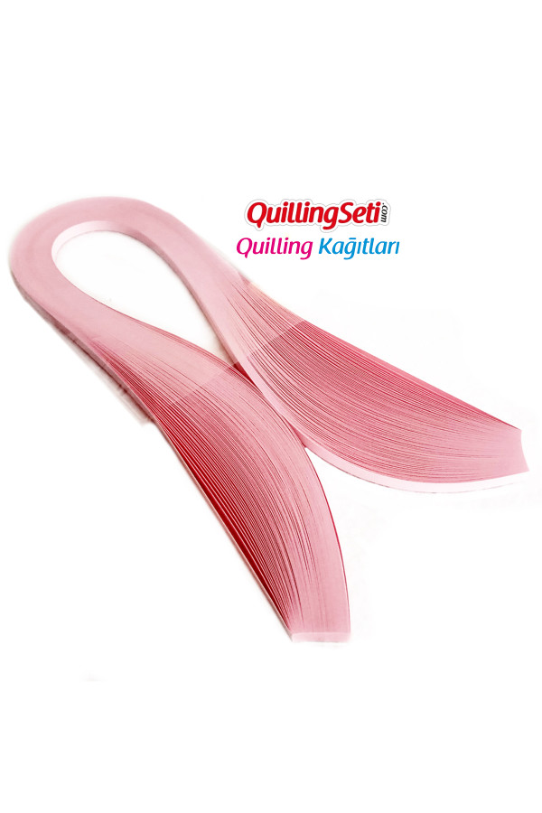 quilling kağıdı - pembe renk 100lü, hn-020-5m, 5 mm 100 adetli tek renk quilling kağıtları