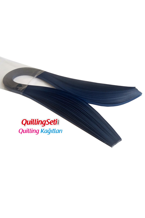 quilling kağıdı - koyu lacivert (parliement mavi) renk 3mm 100lü, qks-6340-3m, 3mm quilling kağıtları 100 adetli, Quilling Seti