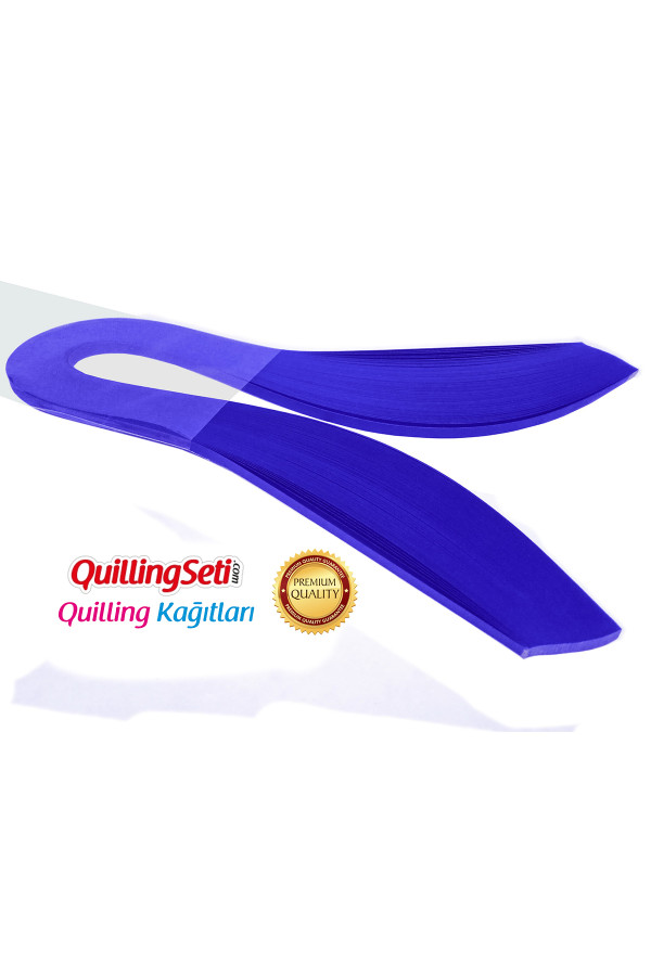 5 mm saks mavisi renk quilling kağıdı - 100lü, hn042-5m, 5 mm 100 adetli tek renk quilling kağıtları, Quilling Seti