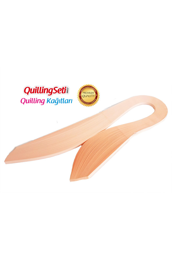 quilling kağıdı - somon renk 100lü, hn-004-5m, 5 mm 100 adetli tek renk quilling kağıtları