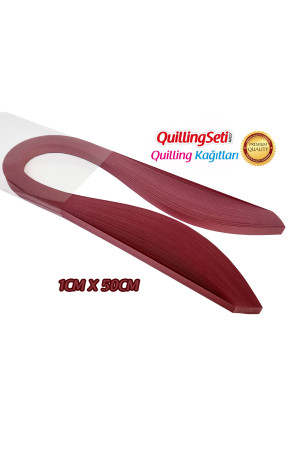 Quilling Kağıdı - Gül Kurusu Rengi 1cm x 50cm 100'lü
