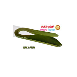 Quilling Kağıdı - Haki Yeşili Renk 1cm 100'lü