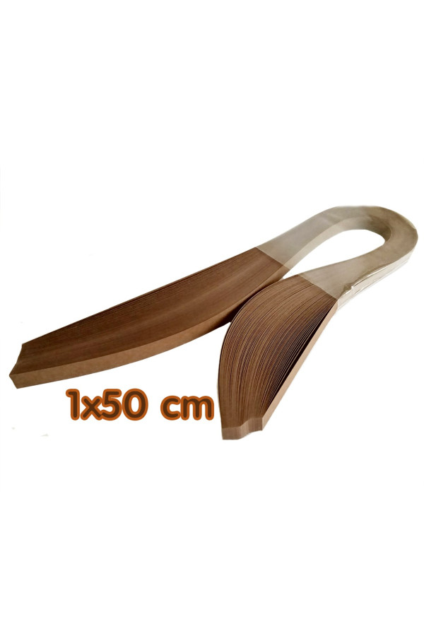 quilling kağıdı - kahverengi renk 1cm 100lü, qks-1506-10m, 10 mm 100 adetli quilling kağıtları, Quilling Seti