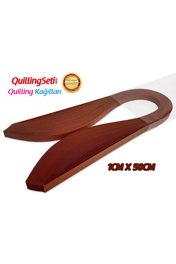 quilling kağıdı - kiremit kırmızısı rengi 1cm x 50cm 100lü, qks-1526-10m, 10 mm 100 adetli quilling kağıtları, Quilling Seti