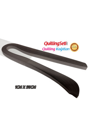 Quilling Kağıdı - Koyu Gri (Antresit) Renk 1cm 50 Adetli