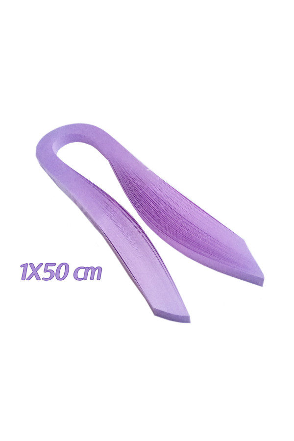 quilling kağıdı - lila renk 1cm 100lü, qks-1514-10m, 10 mm 100 adetli quilling kağıtları, Quilling Seti