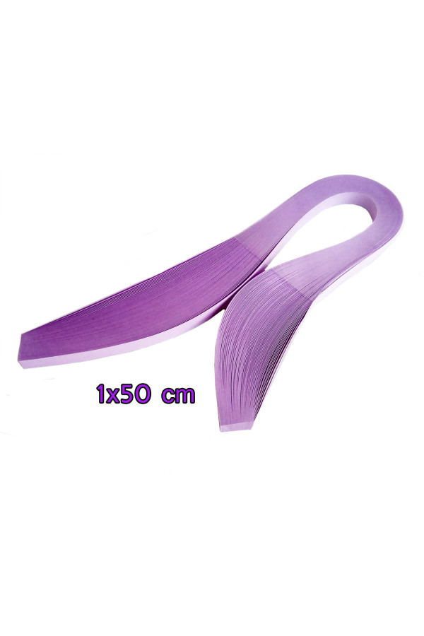 quilling kağıdı - mor renk 1cm 100lü, qks-1503-10m, 10 mm 100 adetli quilling kağıtları, Quilling Seti