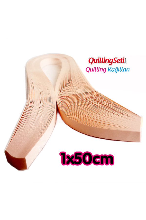quilling kağıdı - somon renk 1cm 100lü, qks-1502-10m, 10 mm 100 adetli quilling kağıtları, Quilling Seti