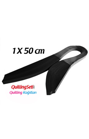 Quilling Kağıdı - Siyah Renk 1cm 100'lü