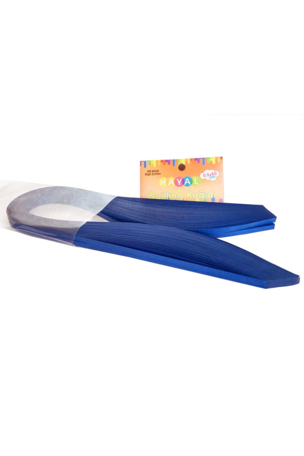quilling kağıdı tek renkli - lacivert renk 200lü, qks-2051-5m, 5 mm 200 adetli quilling kağıtları, Quilling Seti