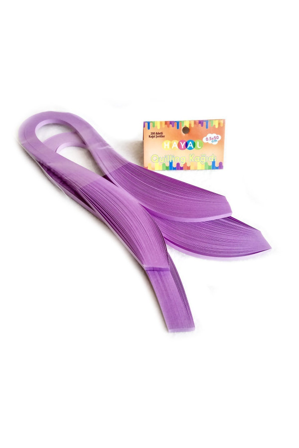 quilling kağıdı - lila renk 200lü, qks-2008-5m, 5 mm 200 adetli quilling kağıtları, Quilling Seti