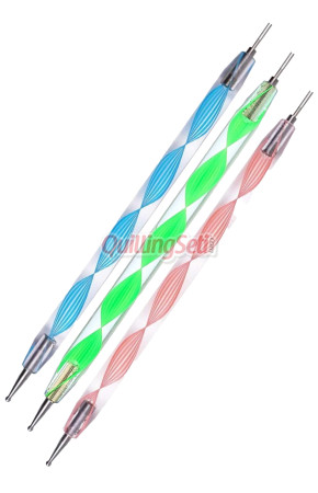 Quillingseti Metal Uçlu Akrilik Saplı Quilling Kıvırma Aleti ve Kabartma Aleti