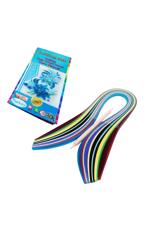 ekonomik quilling öğrenci seti - kalın set - 10mm, eko-qös-10m, quilling başlangıç seti -  yeni başlayanlar i̇çin, Quilling Seti
