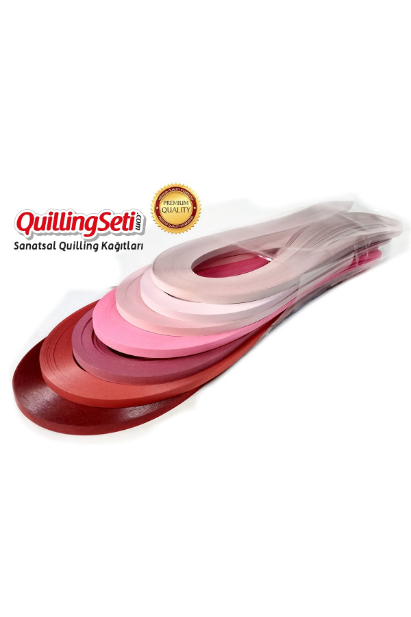 kırmızı dünya serisi quilling kağıt seti, kırmızıdünya, temalı quilling kağıtları, Quilling Seti