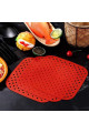 renkli isıya dayanıklı yıkanılabilir silikon fırın ve airfryer kare pişirme matı 21,5 cm, 8684003001985, mutfak ürünleri, Buffer
