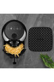 renkli isıya dayanıklı yıkanılabilir silikon fırın ve airfryer kare pişirme matı 21,5 cm, 8684003001985, mutfak ürünleri, Buffer