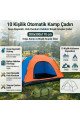10 kişilik otomatik kurulum kamp çadırı – outdoor , suya dayanıklı hızlı kurulum piknik ve doğa i̇çin geniş aile çadırı 300x300x170 cm, cd09yt0009-99033, spor & outdoor, Buffer
